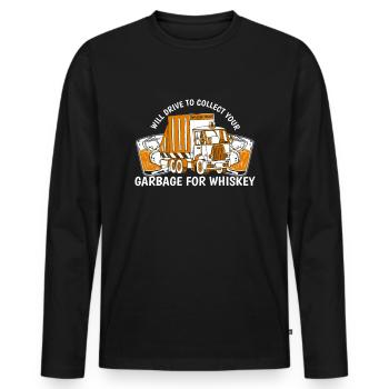 Lkw Fahrer Trucker Lastwagenfahrer Whiskey - Männer Premium Bio Langarmshirt - Schwarz - Vorne - Nico (187cm)