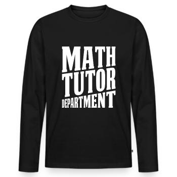 Math Teacher Math Teacher Department - Men's Premium Organic Long Sleeve Shirt - black - Front - Nico (187cm)