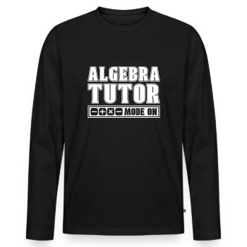 Mathelehrer Mathe Lehrer Algebra - Männer Premium Bio Langarmshirt - Schwarz - Vorne - Nico (187cm)