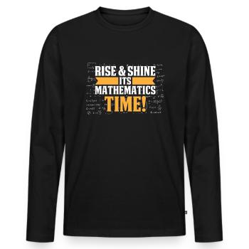 Math Teacher Math Teacher Time - Men's Premium Organic Long Sleeve Shirt - black - Front - Nico (187cm)