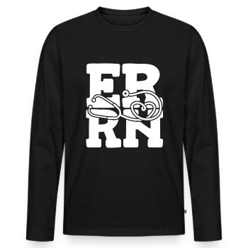 Krankenschwester Notfall Krankenschwester Er Rn - Männer Premium Bio Langarmshirt - Schwarz - Vorne - Nico (187cm)