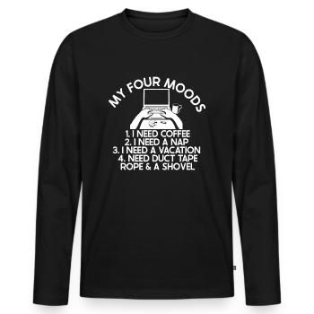 Developer, Coder, Programmer, Funny - Men's Premium Organic Long Sleeve Shirt - black - Front - Nico (187cm)