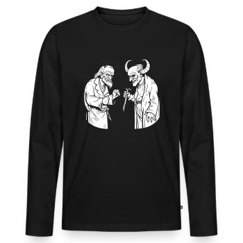 Christian Christianity Funny - Men's Premium Organic Long Sleeve Shirt - black - Front - Nico (187cm)