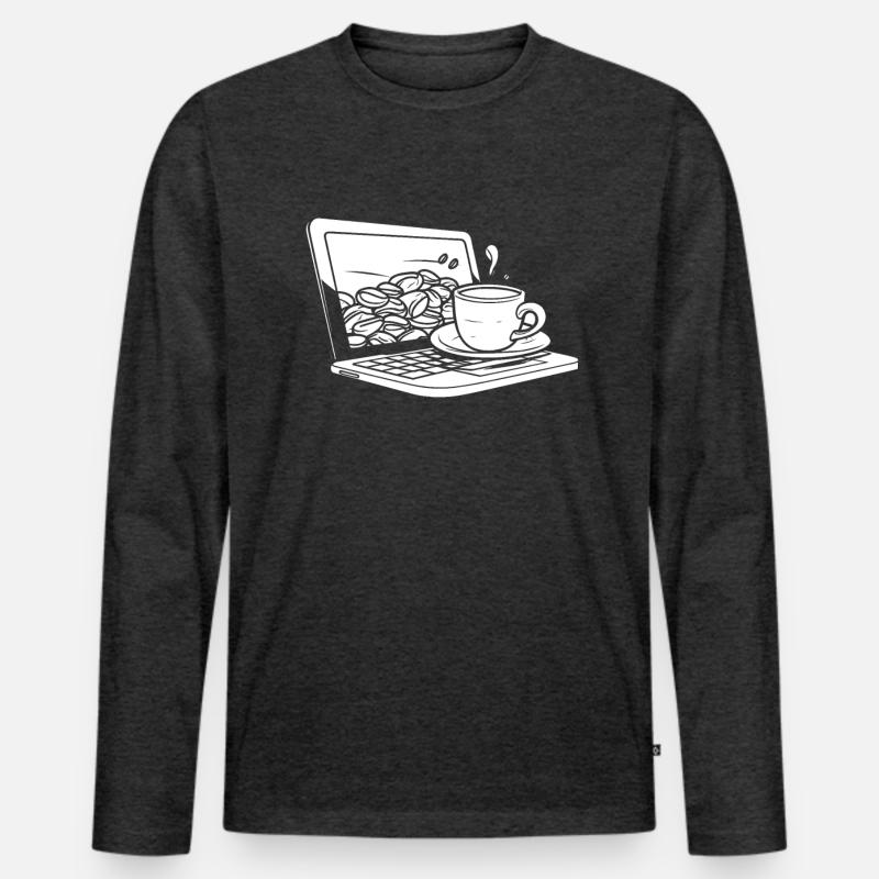 Entwickler Coder Programmierer Kaffee Männer Premium Bio Langarmshirt