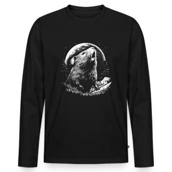 Guinea Pig Guinea Pig - Men's Premium Organic Long Sleeve Shirt - black - Front - Nico (187cm)