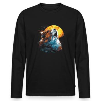 Guinea Pig Guinea Pig Sun - Men's Premium Organic Long Sleeve Shirt - black - Front - Nico (187cm)