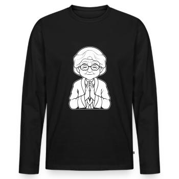 Christian Christianity Granny - Men's Premium Organic Long Sleeve Shirt - black - Front - Nico (187cm)