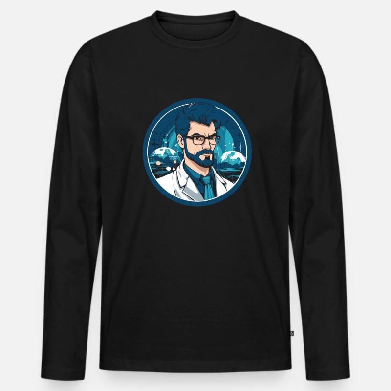 Data Science Data Analyst Cool - Men's Premium Organic Long Sleeve Shirt - black