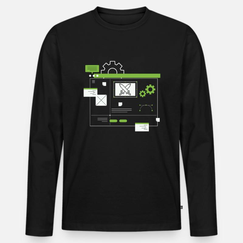 Entwickler Coder Programmierer - Männer Premium Bio Langarmshirt - Schwarz