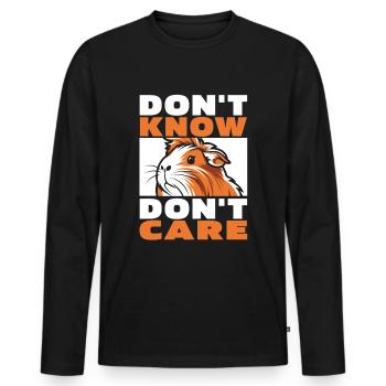 Guinea Pig Guinea Pig Funny - Men's Premium Organic Long Sleeve Shirt - black - Front - Nico (187cm)