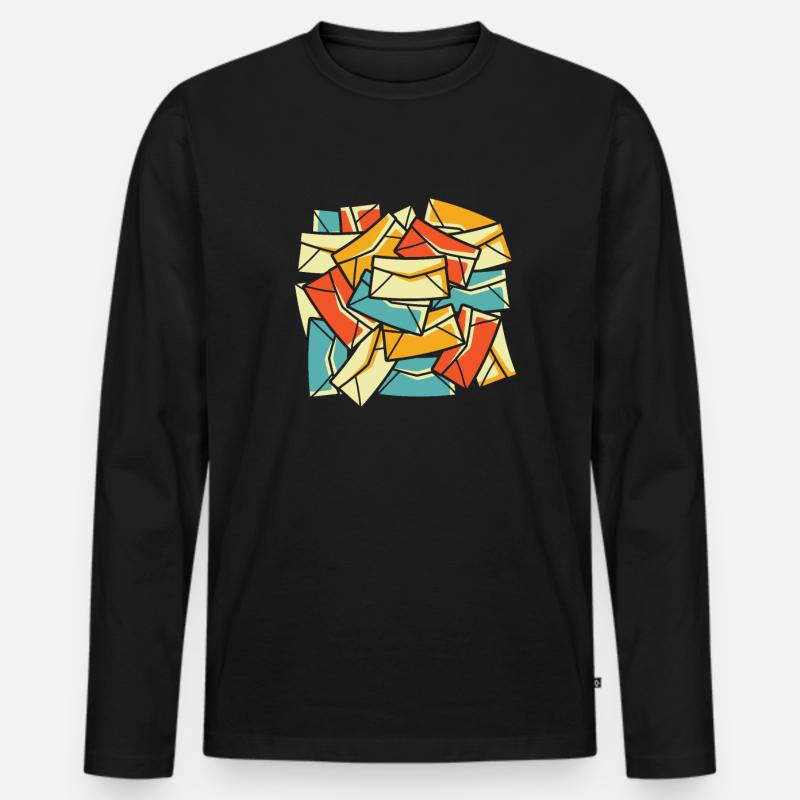 Postbote Briefträger - Männer Premium Bio Langarmshirt - Schwarz