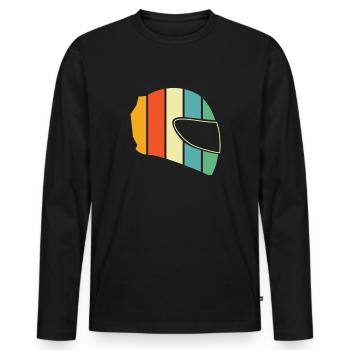 Moto Motard Motard - T-shirt manches longues Premium bio Homme - noir - Devant - Nico (187cm)