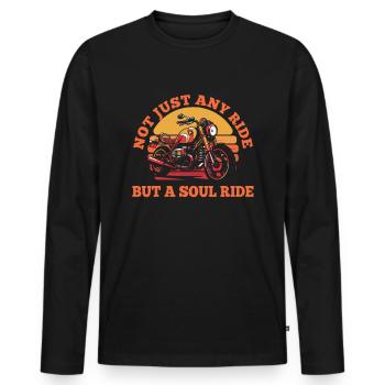 Moto Motard Motard - T-shirt manches longues Premium bio Homme - noir - Devant - Nico (187cm)