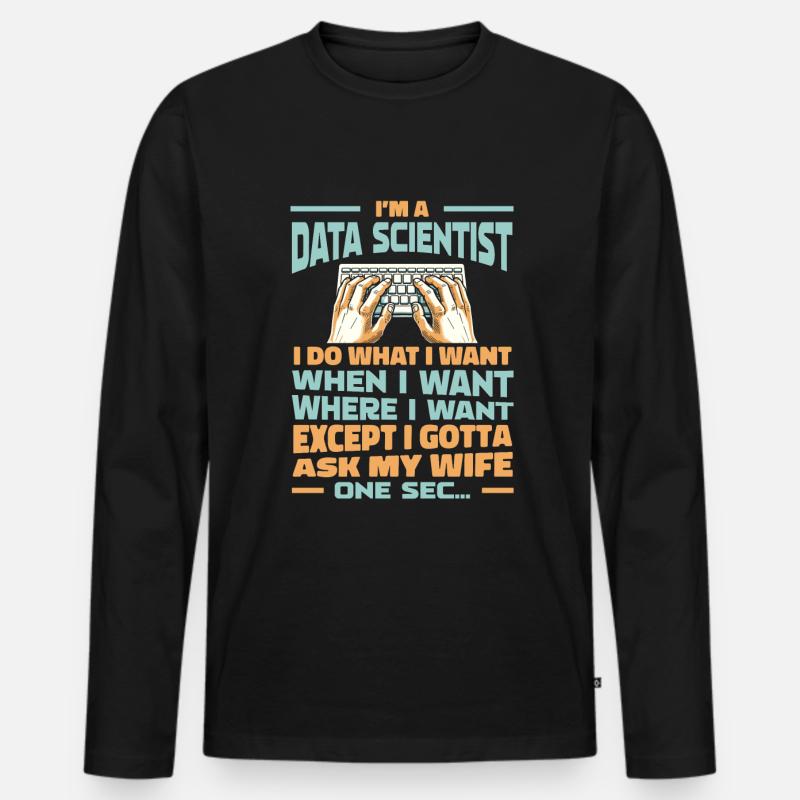 Data Science Data Analyst - Men's Premium Organic Long Sleeve Shirt - black