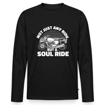 Moto Motard Motard - T-shirt manches longues Premium bio Homme - noir - Devant - Nico (187cm)