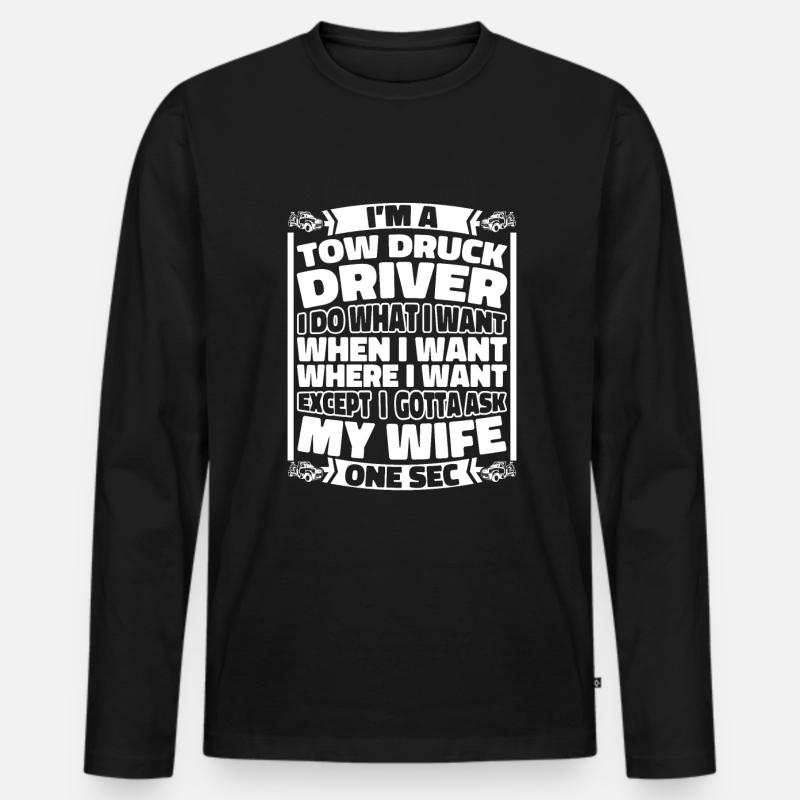 Abschleppdienst Abschlepper - Männer Premium Bio Langarmshirt - Schwarz