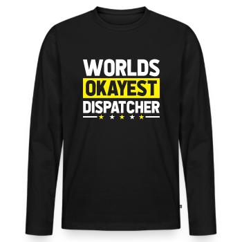 Emergency Call Control Center Operations Center - Men's Premium Organic Long Sleeve Shirt - black - Front - Nico (187cm)