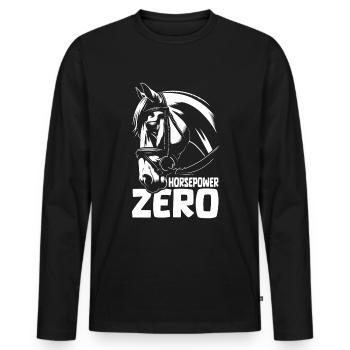 Sports équestres équestres à cheval - T-shirt manches longues Premium bio Homme - noir - Devant - Nico (187cm)