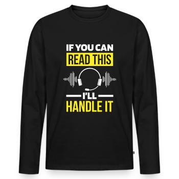 Emergency Call Control Center Operations Center - Men's Premium Organic Long Sleeve Shirt - black - Front - Nico (187cm)