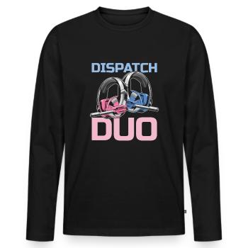 Emergency Call Control Center Operations Center - Men's Premium Organic Long Sleeve Shirt - black - Front - Nico (187cm)