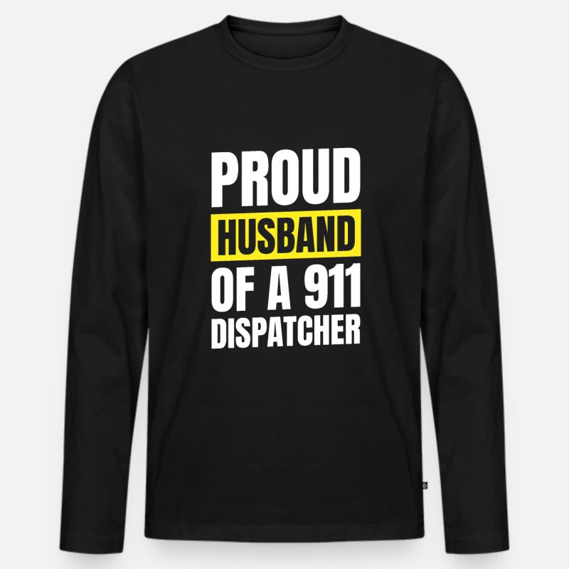 Notruf Leitstelle Einsatzzentrale - Männer Premium Bio Langarmshirt - Schwarz