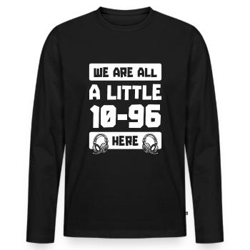 Emergency Call Control Center Operations Center - Men's Premium Organic Long Sleeve Shirt - black - Front - Nico (187cm)