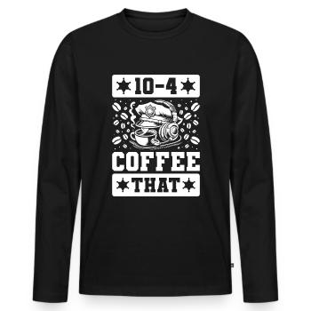 Emergency Call Control Center Operations Center - Men's Premium Organic Long Sleeve Shirt - black - Front - Nico (187cm)