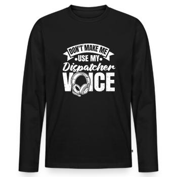 Emergency Call Control Center Operations Center - Men's Premium Organic Long Sleeve Shirt - black - Front - Nico (187cm)