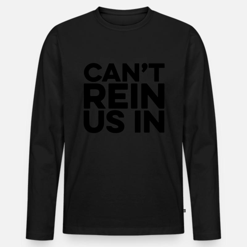 Pferd Reitsport - Männer Premium Bio Langarmshirt - Schwarz