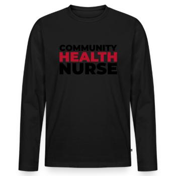Krankenschwester Community Health Nurse - Männer Premium Bio Langarmshirt - Schwarz - Vorne - Nico (187cm)