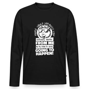 Guinea Pig Guinea Pig - Men's Premium Organic Long Sleeve Shirt - black - Front - Nico (187cm)