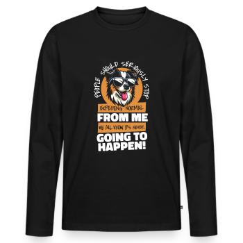 Australian Shepherd - Männer Premium Bio Langarmshirt - Schwarz - Vorne - Nico (187cm)