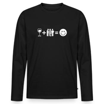 Vigneron - T-shirt manches longues Premium bio Homme - noir - Devant - Nico (187cm)