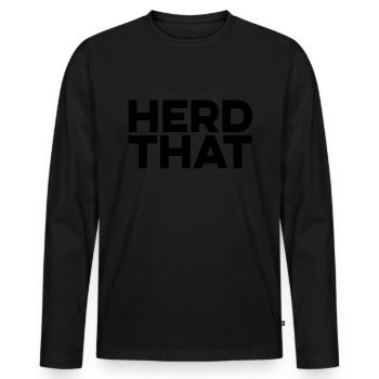 Pferd Reitsport - Männer Premium Bio Langarmshirt - Schwarz - Vorne - Nico (187cm)