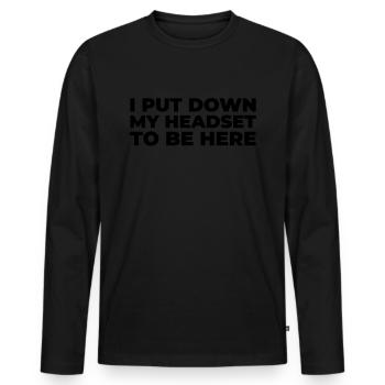 Centre d’opérations du centre de contrôle des appels d’urgence - T-shirt manches longues Premium bio Homme - noir - Devant - Nico (187cm)