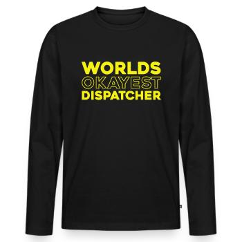 Emergency Call Control Center Operations Center - Men's Premium Organic Long Sleeve Shirt - black - Front - Nico (187cm)