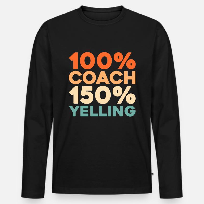 Softball Coach Trainer - Männer Premium Bio Langarmshirt - Schwarz