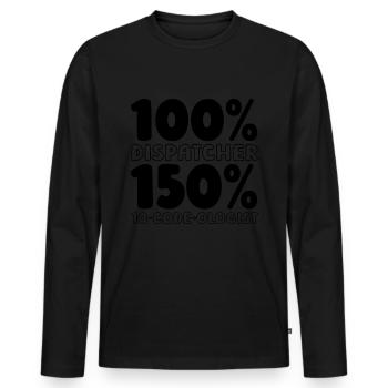 Centre d’opérations du centre de contrôle des appels d’urgence - T-shirt manches longues Premium bio Homme - noir - Devant - Nico (187cm)