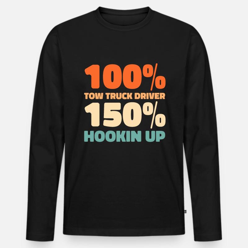 Abschleppdienst Abschlepper - Männer Premium Bio Langarmshirt - Schwarz