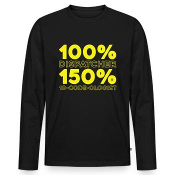 Emergency Call Control Center Operations Center - Men's Premium Organic Long Sleeve Shirt - black - Front - Nico (187cm)