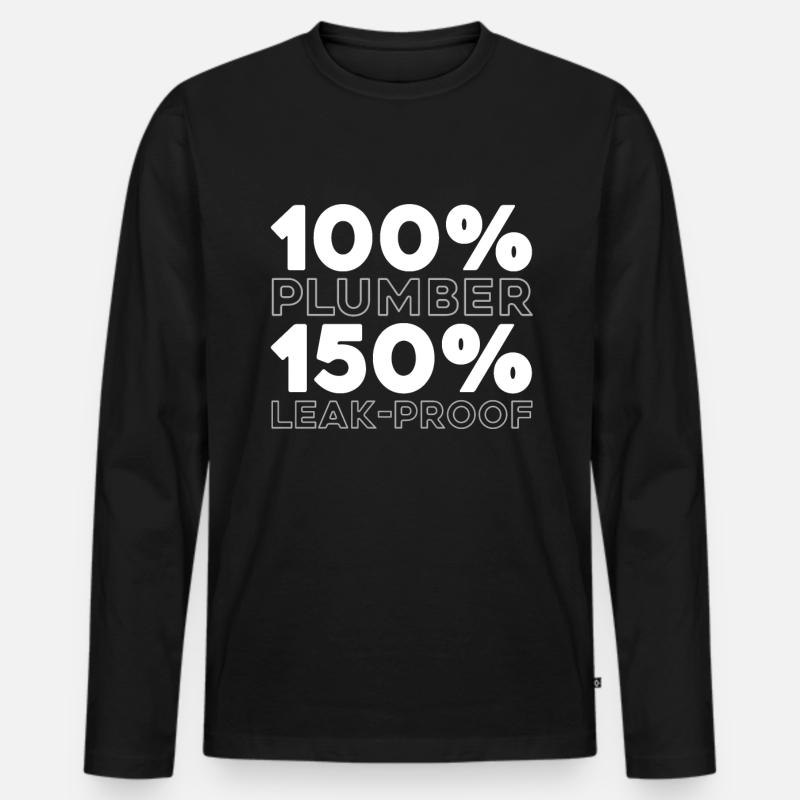 Klempner Installateur - Männer Premium Bio Langarmshirt - Schwarz