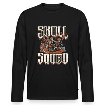 Rafting - Männer Premium Bio Langarmshirt - Schwarz - Vorne - Nico (187cm)