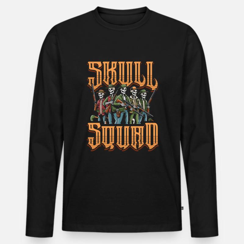 Ente Jagd Entenjagd - Männer Premium Bio Langarmshirt - Schwarz