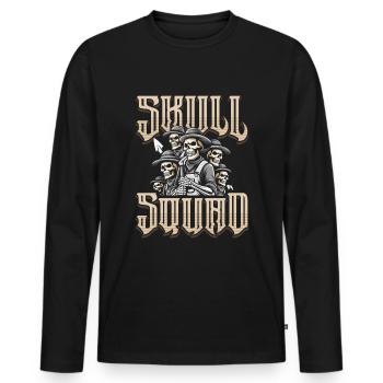 Farmer Farmer - Men's Premium Organic Long Sleeve Shirt - black - Front - Nico (187cm)