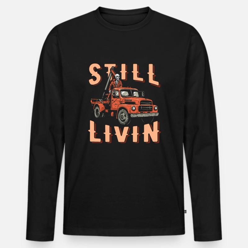 Abschleppdienst Abschlepper - Männer Premium Bio Langarmshirt - Schwarz