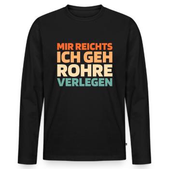 Plumber Plumber - Men's Premium Organic Long Sleeve Shirt - black - Front - Nico (187cm)