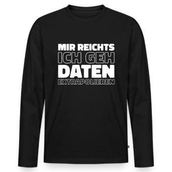Data Science Data Analyst - Männer Premium Bio Langarmshirt - Schwarz - Vorne - Nico (187cm)