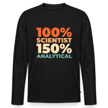Data Science Data Analyst - Men's Premium Organic Long Sleeve Shirt - black - Front - Nico (187cm)