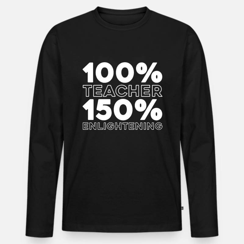 Lehrer Pädagoge - Männer Premium Bio Langarmshirt - Schwarz