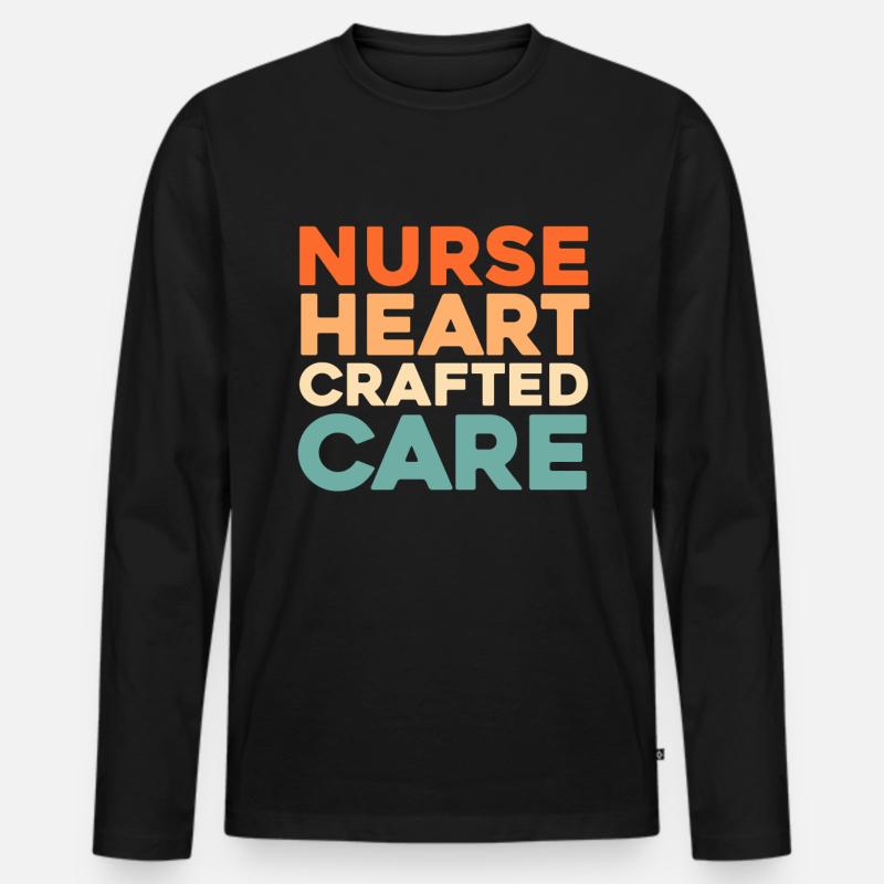 Krankenschwester - Männer Premium Bio Langarmshirt - Schwarz